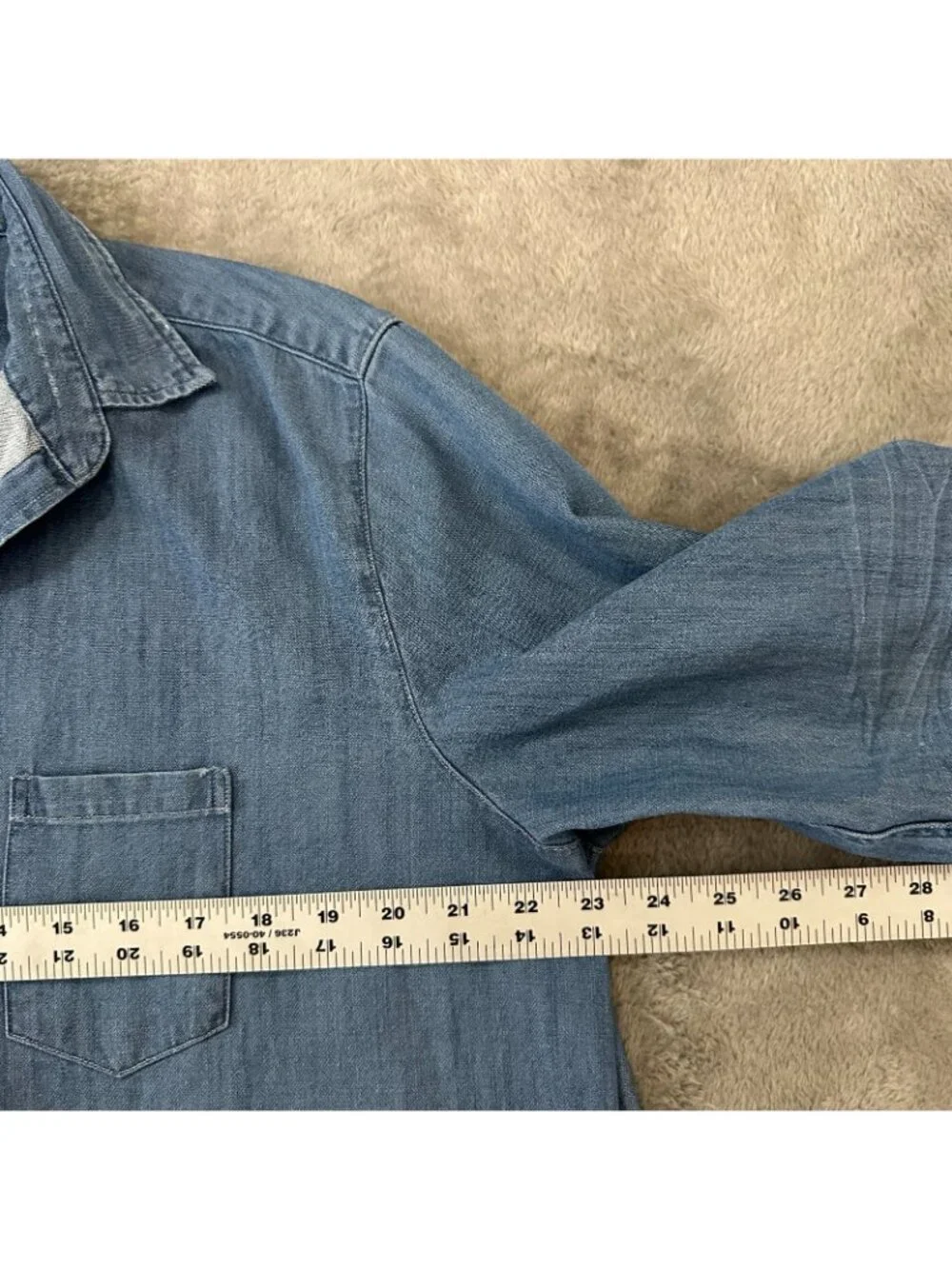 Frank & Eileen Mary Shirt Dress XL Distressed Button Down Vintage Stonewash - Picture 7 of 8